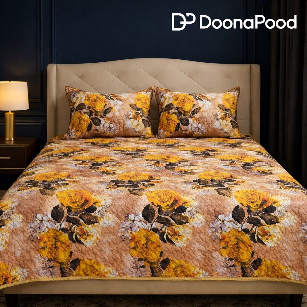 روتختی پنبه دوزی گل آبرنگی